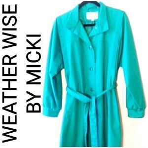 WEATHER WISE BY MICKI TRENCHCOAT - GREEN